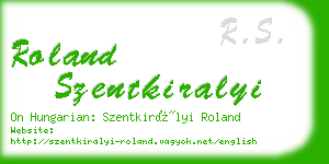 roland szentkiralyi business card